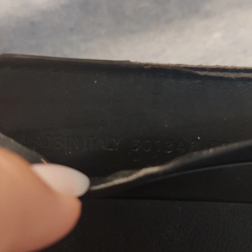 Balenciaga Bi-fold Leather Card Holder W/ Money Clip -Black- Used-See Photos